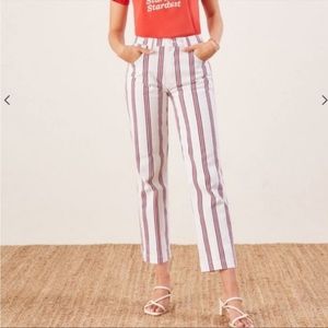 Reformation Roper Jean striped jeans